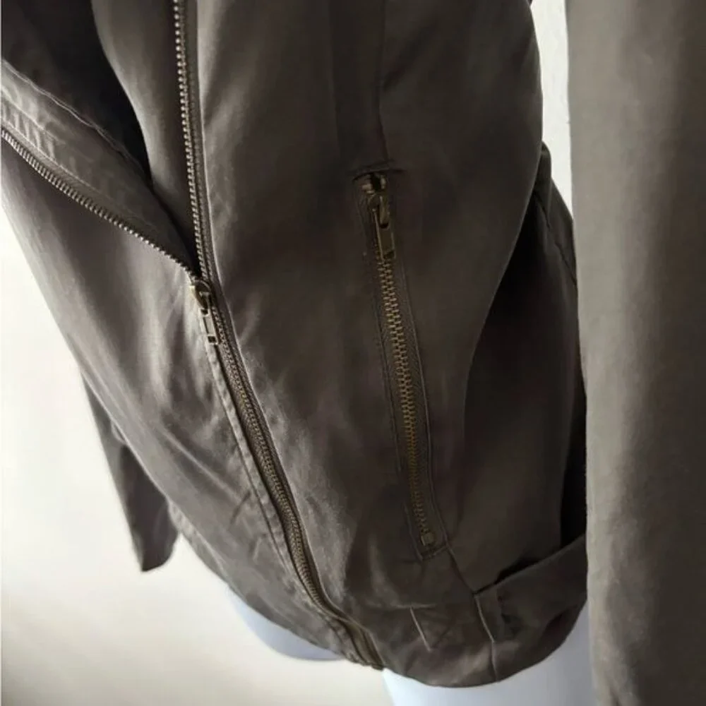 ASTR Jacket Size Small Moto Olive Green Rebellious Grunge Cyber Punk Streetwear - Picture 9 of 12